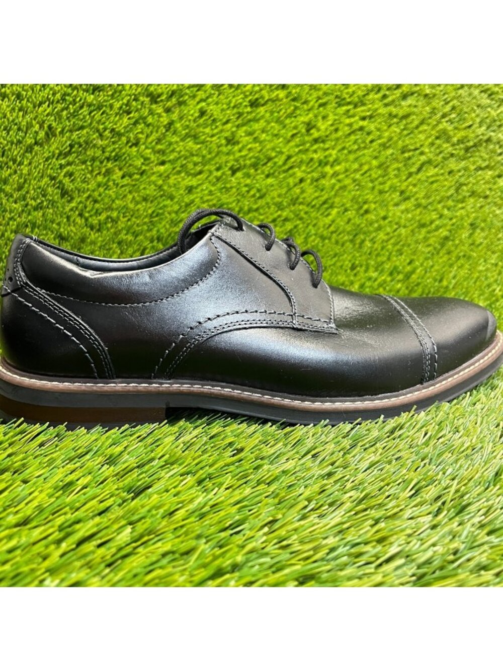 Nunn Bush‎ Westfield Mens Size 10 Black Classic Cap Toe Oxford Dress Shoes